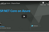 ASP.NET Core on Azure from Sydney