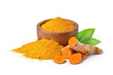 Raw turmeric and turmeric powder