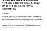 Google Play account verification deadline