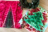 Two Ways to Fold a Tie Dye Christmas Tree