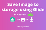 save Image using Glide