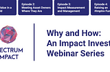 We’re Launching a New Impact Investing Webinar Series