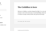 ColddBox: Easy Walkthrough.