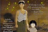 The poster of the movie with the main characters Seita and Setsuko holding hands