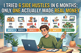 I Tried 6 Side Hustles in 6 Months; Only One Actually Made Real Money