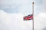 A confederate flag at half-mast