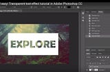 Photoshop Tutorial #7– Transparent text effect