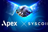 Apex partners with Syscoin