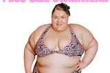 Plus size travel blogger Jae Bae Productions is wearing a plus size purple, leopard bikini