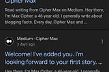 Where did Cipher Max(Fellow medium writer) Go?👀👀