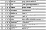 Top 30 Largest Companies by Namespace