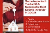 Some Important Traits Of A Successful Real Estate Investor in 2022!