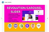 I will create website slider wordpress revolution slider using html css