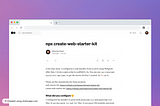npx create-web-starter-kit