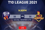 Delhi Bulls VS Deccan Gladiators, 21st T10 League, 2021