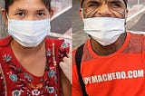 Loy Machedo & Nitnipa Nakoon receiving Covid19 Vaccine in Koh Samui, Thailand
