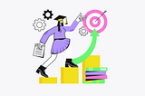 Educational trajectory abstract concept vector illustration