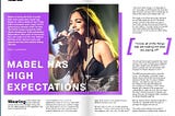 Mabel appears in the September 2019 issue of Hey Mag