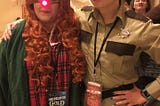 Kaela and Tanya as Christmas Rowena and Jody Mills at SPN Vegas Con 2017.