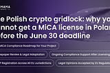 The Polish crypto gridlock: why you cannot get a MiCA license in Poland before the June 30 deadline