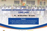 Journée Internationale du Migrant célébré à Saint-Louis du Sénégal le 18 décembre 2021: