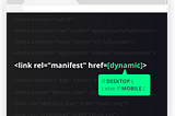 Create a PWA app manifest dynamically