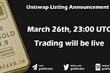 Uniswap Listing Announcement
