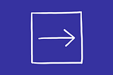 A square with an arrow pointing to right inside