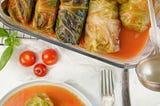 Photo of cabbage rolls.
