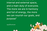 Nurturing Our Goals & Purpose