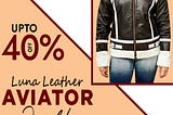 Luna Leather Aviator Jacket for Women
