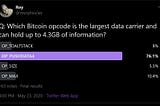 What is Bitcoin’s largest data carrier?