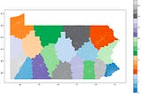 District plan generated by classic k-means