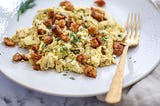 Dill & Cream Cheese Scramble Eggs