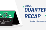 HARA’s Quarterly Recap: October — December 2021