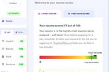 A screenshot of my ATS score after doing the things in this article.