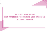 Writing a User Story