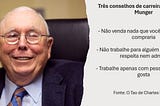 Três conselhos de carreira de Charles Munger