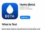 Hydro App Beta Testing has Begun!