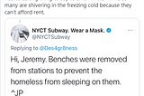 mta subway homeless