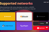 Supported blockchain networks.