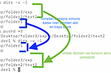 pushd ve popd nasıl kullanılır?