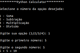 Calculadora em python