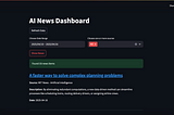 Build Your Own Latest AI News Feed with Python and Streamlit