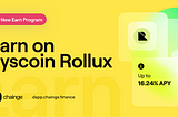 The Chainge Earn Program is live on Syscoin Rollux