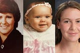 Christine Belusko, (left), her daughter Christa Nicole Belusko (center), and an age progression of what Christa may look like today.