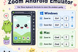 使用快速鍵縮放獨立視窗的 Android 模擬器