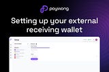 Setting up your receiving external wallet