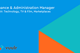 Finance & Administration Manager