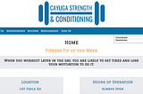 Cayuga Strength and Condition Website Development